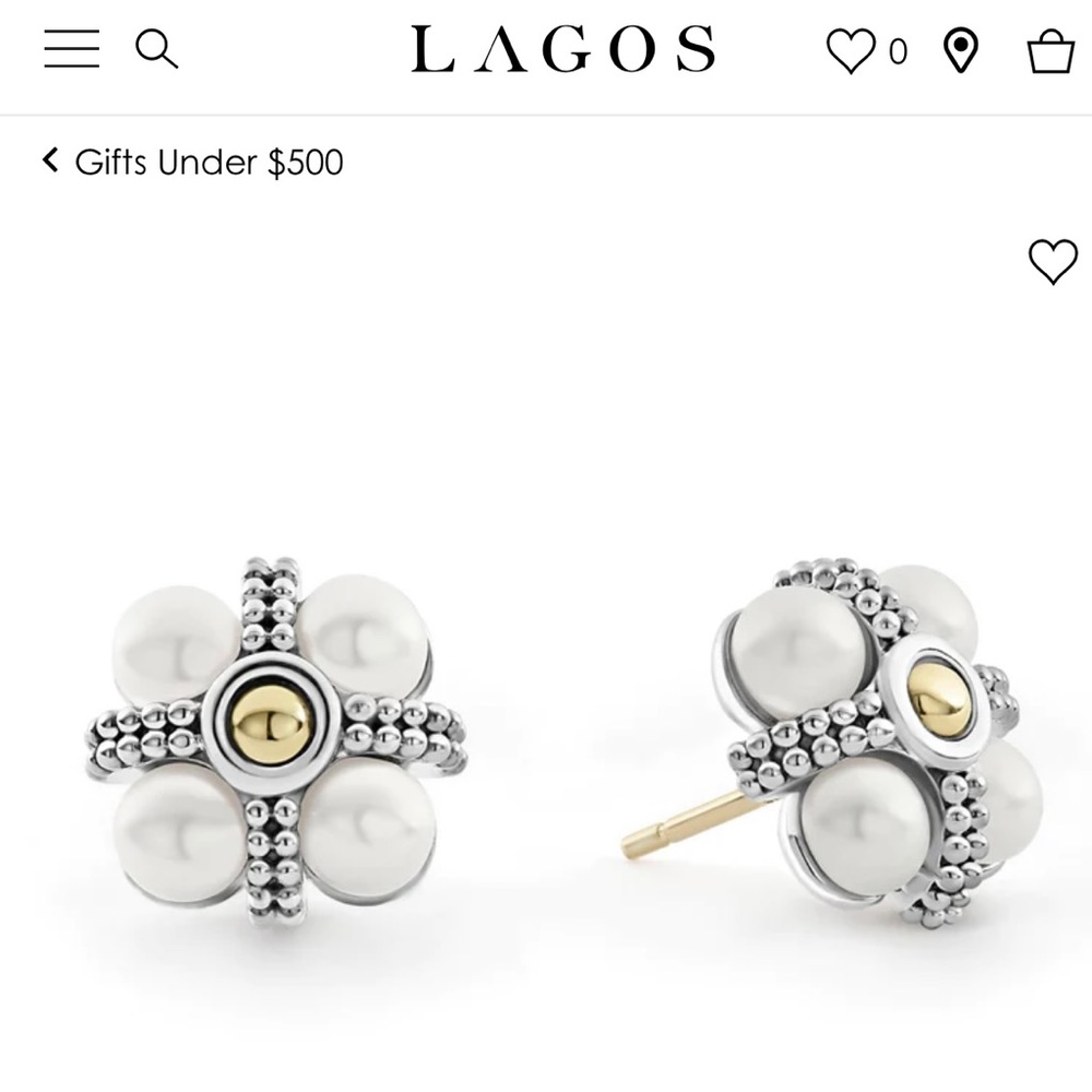 LAGOS sterling silver Pearl earrings
